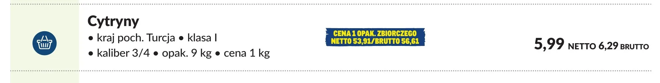 Cytryny promocja w Makro