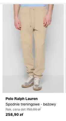 Spodnie treningowe Polo Ralph Lauren beżowe promocja w Lounge by Zalando