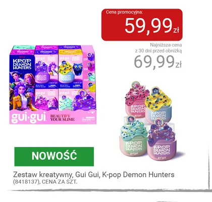 Zestaw kreatywny Gui Gui K-pop Demon Hunters promocja w Smyk