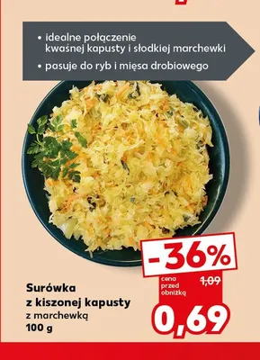 Surówka z kiszonej kapusty z marchewką promocja w Kaufland