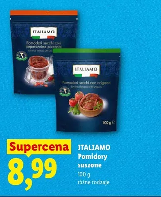 Pomidory suszone z pikantną papryczką ITALIAMO promocja w Lidl