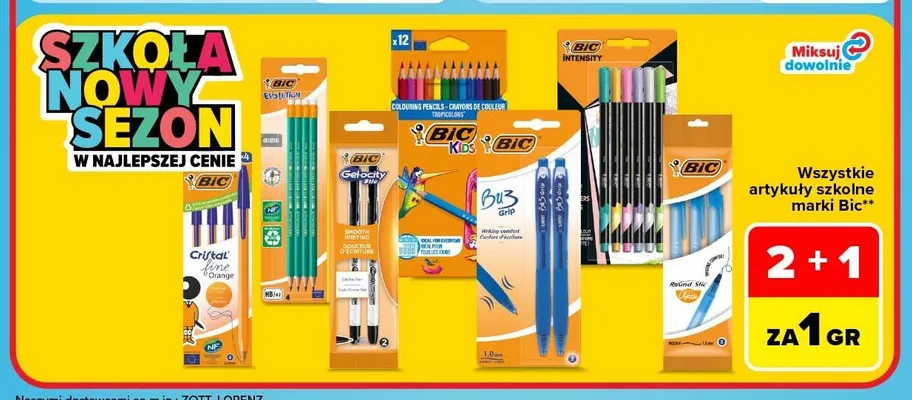 Długopisy Bic Cristal Orange promocja w Carrefour