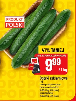 Ogórki szklarniowe promocja w POLOmarket