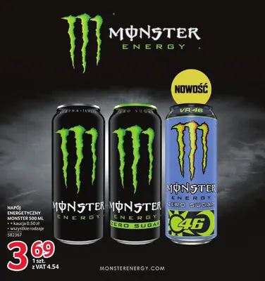 Napój energetyczny Monster Energy 500ml promocja w Selgros