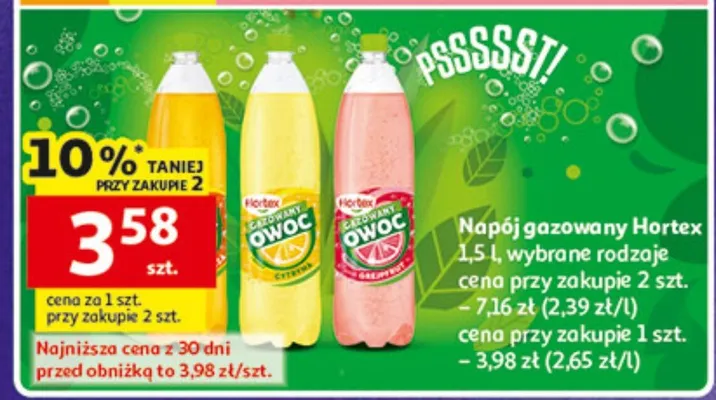 Napój gazowany Hortex promocja w Auchan