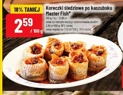 Koreczki śledziowe po kaszubsku Master Fish promocja w POLOmarket