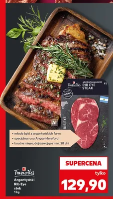 Argentyński Rib Eye stek Favourites promocja w Kaufland