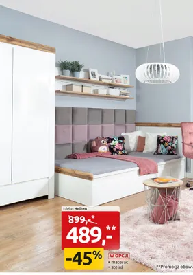 Łóżko Holten promocja w Black Red White