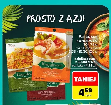 Pasta, sos Kanokwan promocja w Carrefour