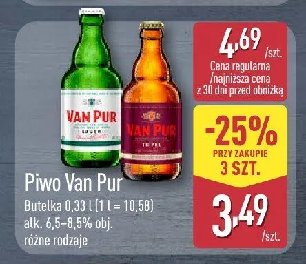 Piwo Van Pur Tripel promocja w Aldi