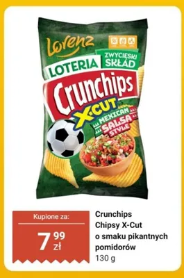Chipsy Crunchips X-Cut o smaku pikantnych pomidorów promocja w Dino