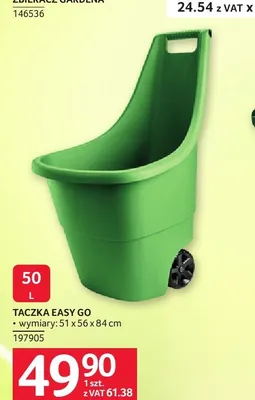 Taczka EASY GO 50l wymiary: 51x56x84cm promocja w Selgros