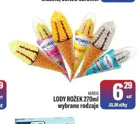Lody Rożek Nordis promocja w Tomi Markt