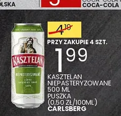 Piwo Kasztelan Niepasteryzowane promocja w Wafelek