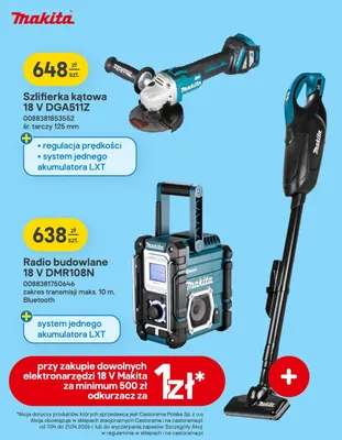 Radio budowlane 18 V DMR108N zakres transmisji maks. 10 m Bluetooth system jednego akumulatora LXT promocja w Castorama