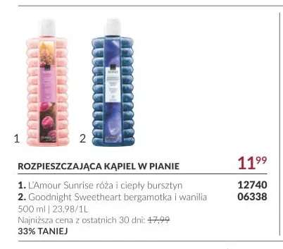 Rozpieszczająca kąpiel w pianie Goodnight Sweetheart bergamotka i wanilia promocja w AVON