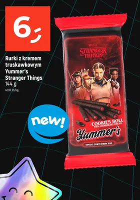 Rurki z kremem truskawkowym Yummer's Stranger Things promocja w Dealz