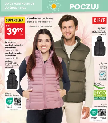 Kamizelka puchowa damska promocja w Biedronka