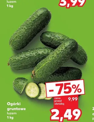 Ogórki gruntowe promocja w Kaufland