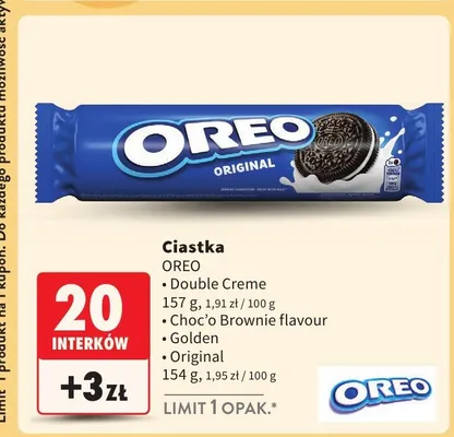 Ciastka Oreo Original promocja w Intermarche