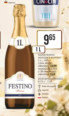 Napój winny musujący Festino Bianco promocja w Dino