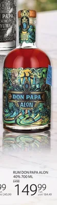 Rum Don Papa Alon 40% promocja w Selgros