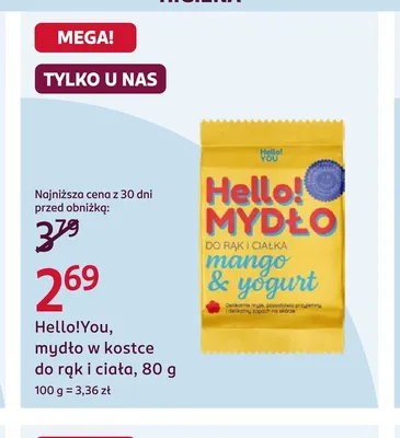 Mydło w kostce do rąk i ciała Hello!You promocja w Rossmann