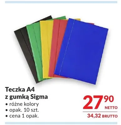 Teczka A4 z gumką Sigma promocja w Makro