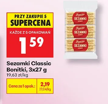 Sezamki Classic 3-pak Bonitki promocja w Biedronka