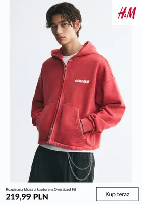 Rozpinana bluza z kapturem Oversized Fit H & M promocja w CCC
