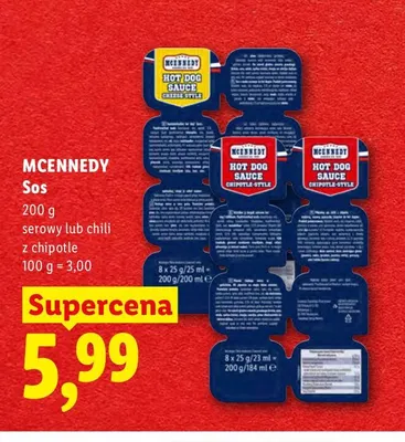 Sos serowy Mcennedy promocja w Lidl