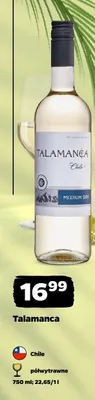 Wino białe półwytrawne Talamanca promocja w Netto