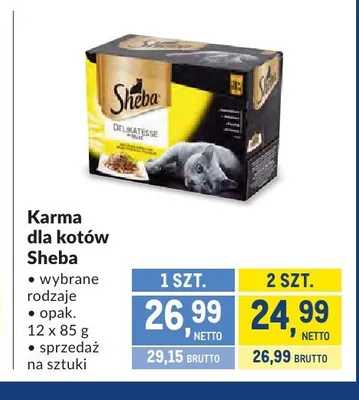 Karma dla kotów Sheba promocja w Makro