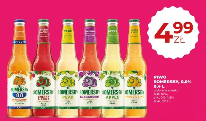 Piwo Somersby 0,0% wybrane smaki promocja w Duży Ben
