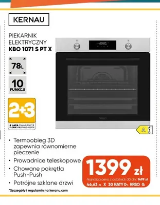 Piekarnik elektryczny Kbo 1071 S Pt X Kernau promocja w Max Elektro