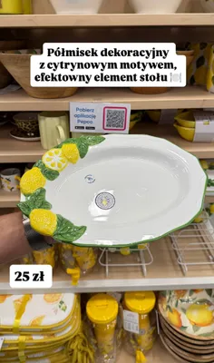 Półmisek dekoracyjny z cytrynowym motywem promocja w Pepco