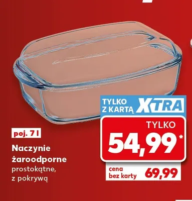 Naczynie żaroodporne prostokątne z pokrywą 7 l promocja w Kaufland