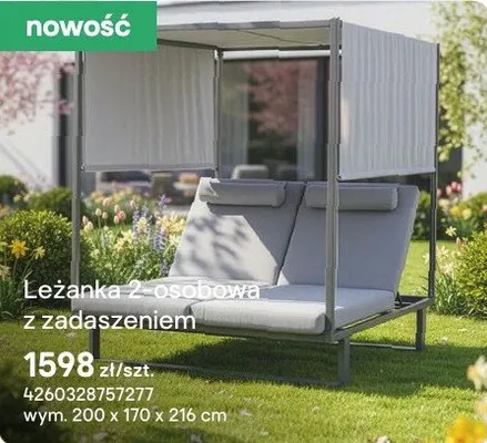Leżanka 2- osobowa z zadaszeniem promocja w Castorama