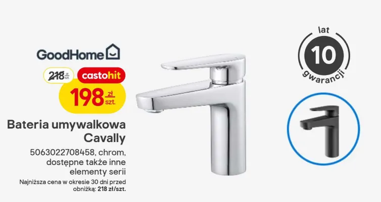 Bateria umywalkowa Cavally promocja w Castorama