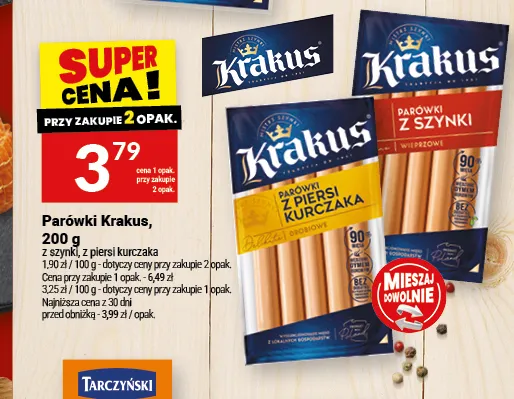 Parówki z szynki Krakus promocja w Twój Market
