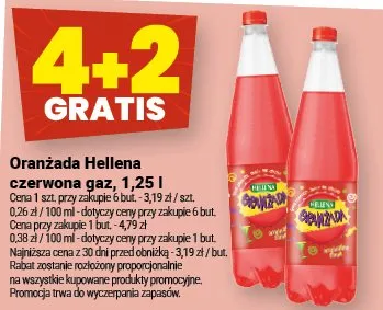 Oranżada Hellena czerwona gaz promocja w Twój Market