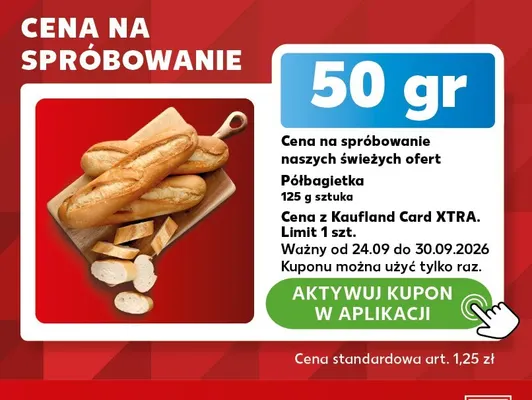 Półbagietka promocja w Kaufland