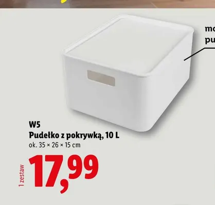 Pudełko z pokrywką 10 l W5 promocja w Lidl