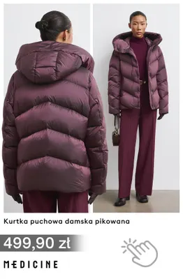 Kurtka puchowa damska pikowana Medicine promocja w Medicine