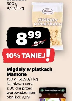 Migdały w płatkach promocja w Netto