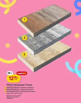 Płyta tarasowa Triest pastelowa harmonia promocja w Castorama