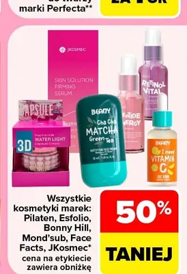 Kosmetyki marek Pilaten, Esfolio, Bonny Hill, Mond'sub, Face Facts, JKosmec promocja w Carrefour Market