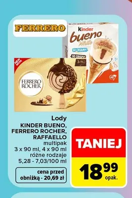 Lody Ferrero Rocher multipak promocja w Carrefour