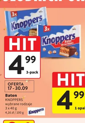 Baton Knoppers 3-pak promocja w Intermarche