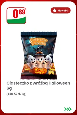 Ciasteczko z wróżbą Halloween promocja w Dino